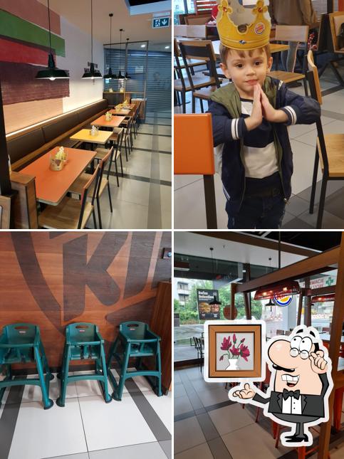 Gli interni di Burger King