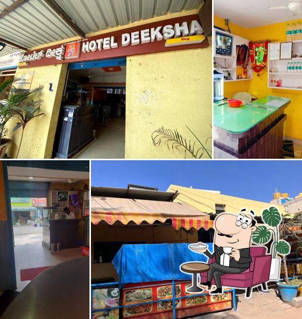 The interior of Deeksha Hotel