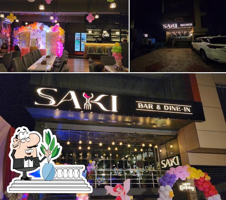 The exterior of SAKI KITCHEN & DINE IN-Best bar in lda Ashiyana Lucknow-Near me bar & restaurant -Best restaurants in lda ashiyana Lucknow