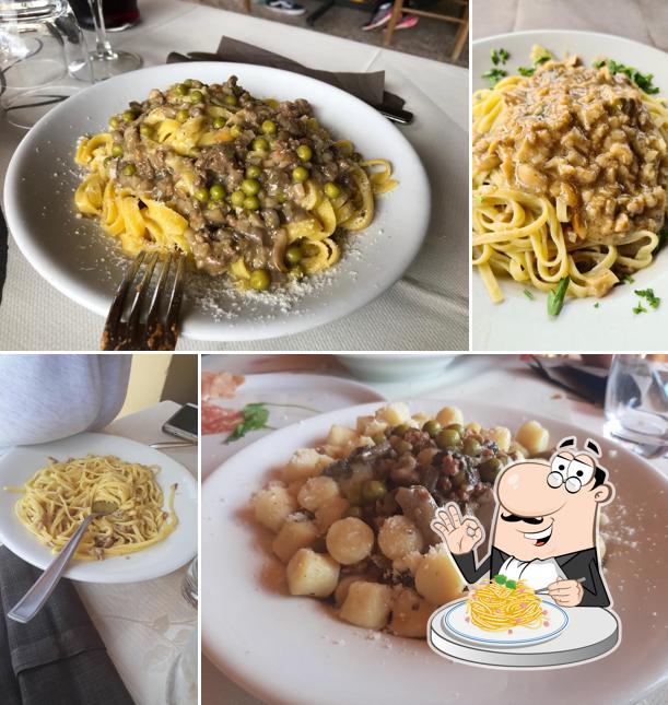 Spaghetti alla carbonara al Trattoria Del Tasso