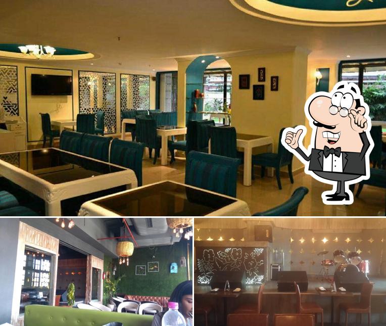 The interior of Farzi Cafe