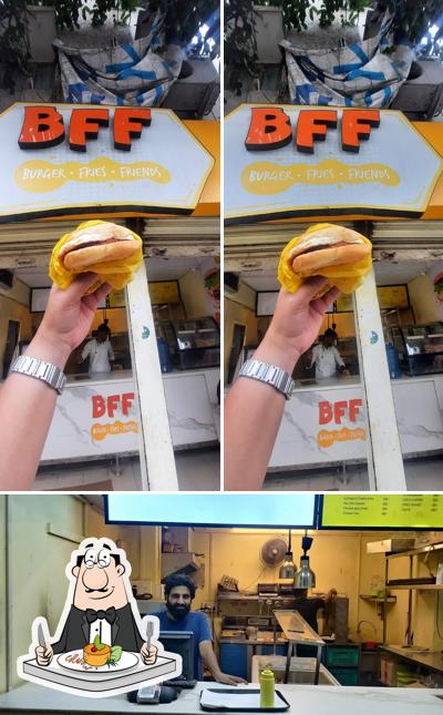 Among different things one can find food and interior at BFF - Burger Fries Friends