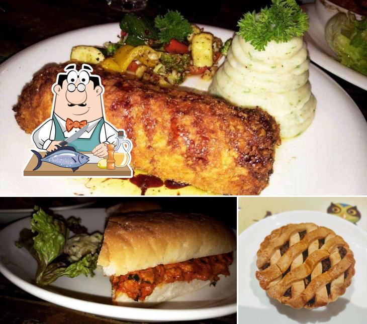 Grilled salmon at German Bakery Express