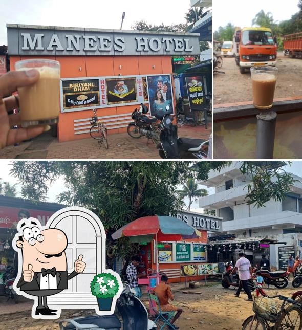 The exterior of Hotel Manees