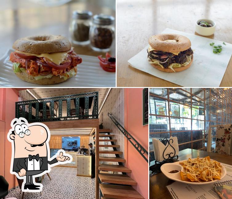 This is the photo depicting interior and food at Samvene The Bagel Cafe (Hiranandani Meadows)
