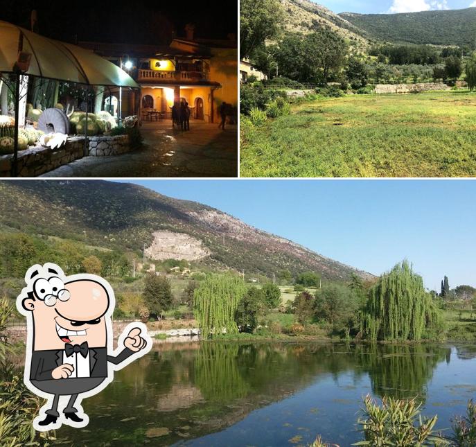 Goditi la vista dall'area esterna di Ristorante Al Lago Dei Cigni