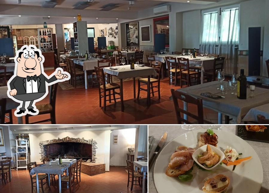 Questa è la foto che raffigura la interni e cibo di Ristorante La Cicala Che Ride