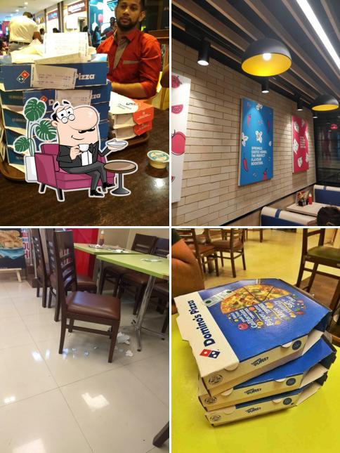 The interior of Domino's Pizza