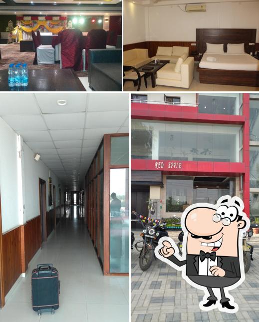Enjoy the view at the outside area of Red Apple Hotel