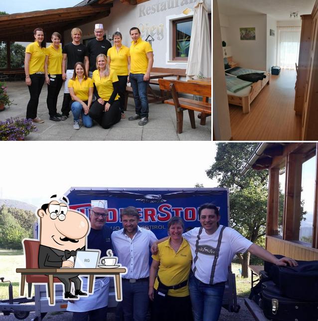 Questa è la immagine che presenta la interni e esterno di Gasthaus Lieg