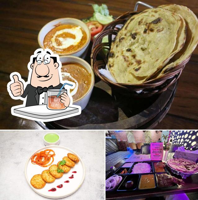 The restaurant's drink and interior