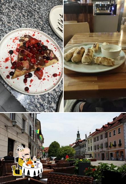 Tra le diverse cose da Kavarna Vahtnca si possono trovare la cibo e esterno