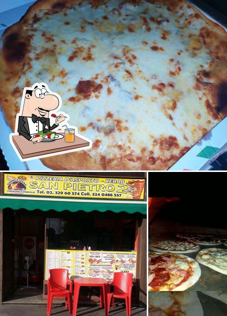 Tra le diverse cose da Pizzeria San Pietro si possono trovare la cibo e interni