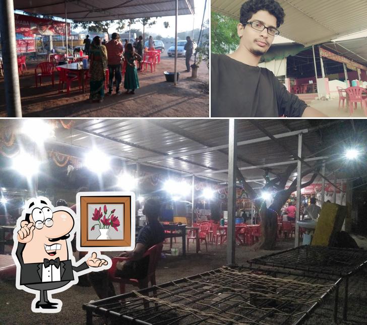 Take a seat at one of the tables at Sony Family Dhaba