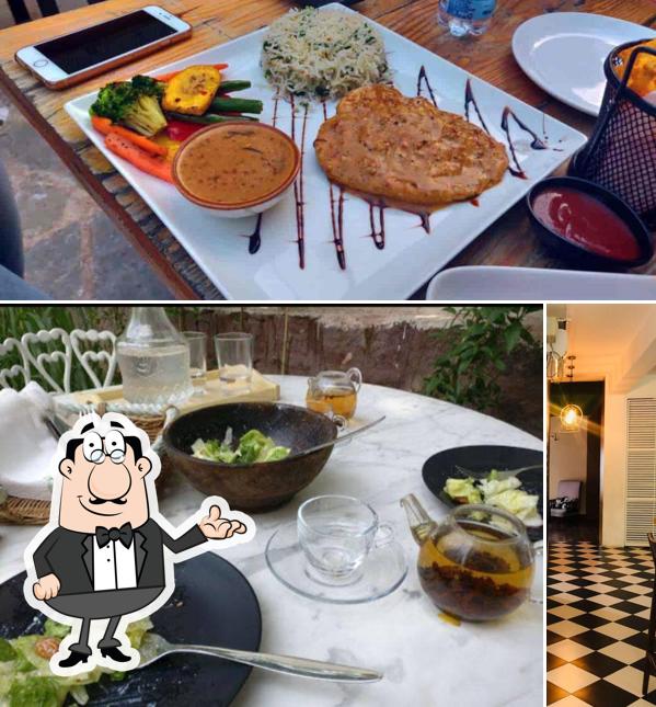 Take a seat at one of the tables at Good Cow Cafe