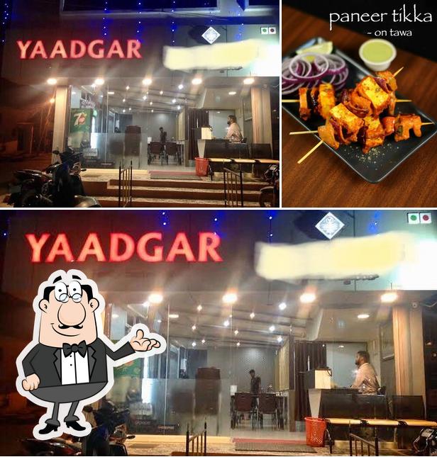 The restaurant's interior and food