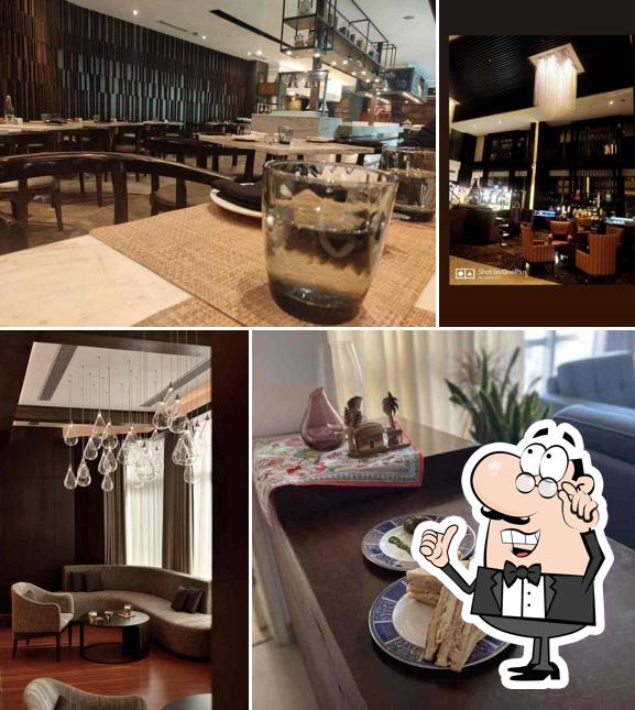 Take a seat at one of the tables at Downtown Kitchen & Bar