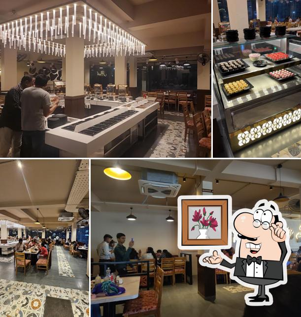 The interior of Bac’n Basil Pizza Bharuch