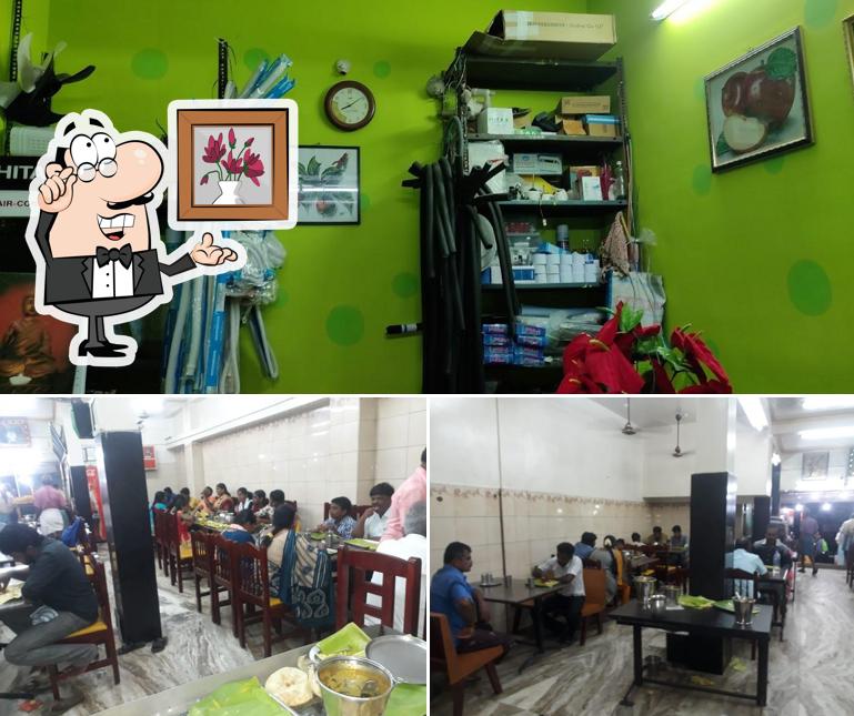 The interior of Hotel Thavasi Veg & Nonveg