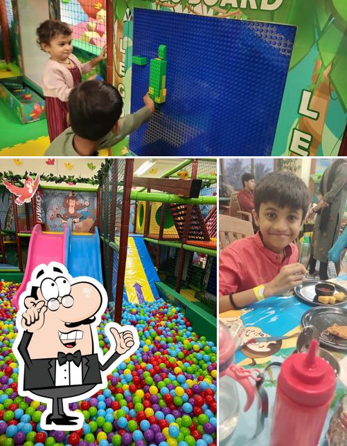 Take a look at the photo showing interior and play area at Kidzilla Playzone & Cafe