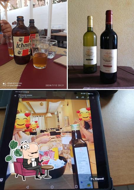 Questa è la foto che presenta la interni e vino di Rosa dei venti