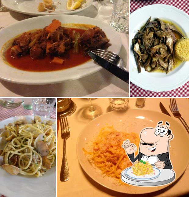 Spaghetti alla carbonara al Taverna della Scala Roma