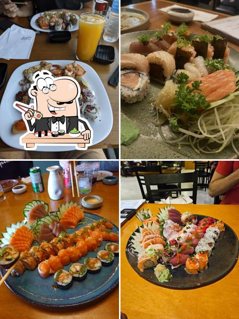 Peça diferentes opções de sushi