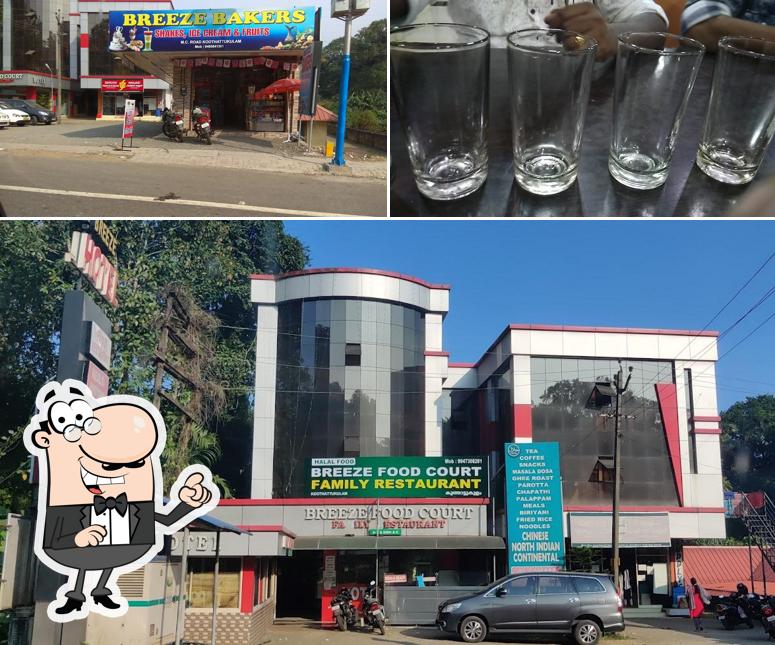 Check out the photo showing exterior and beer at Breeze Food Court