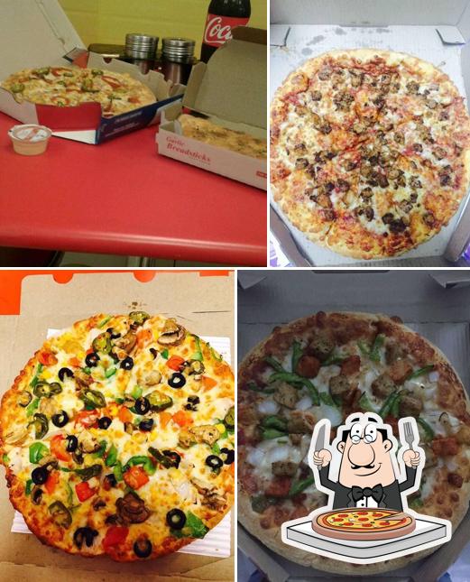 Try out pizza at Domino's Pizza