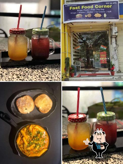 Enjoy a drink at Fast Food Corner