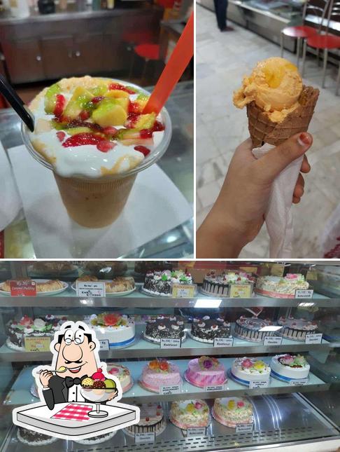 Cake Centre serves a variety of sweet dishes