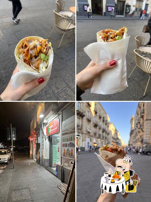 La cibo e esterno del ristorante