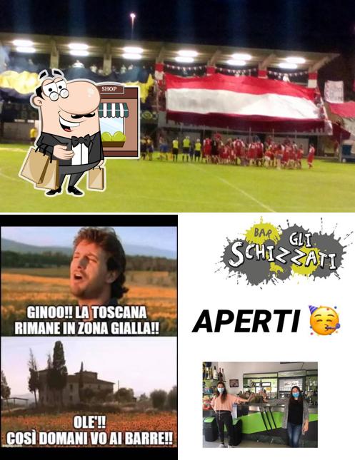 Bar Gli Schizzati si caratterizza per la esterno e interni