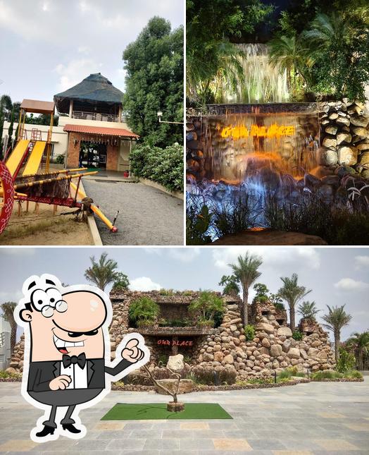 You can get some fresh air at the outside area of Our Place - The Food Hunt