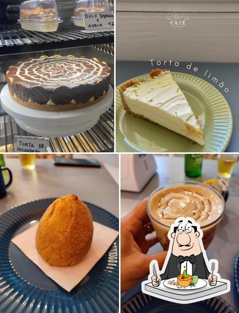 Comida em Café na Praia