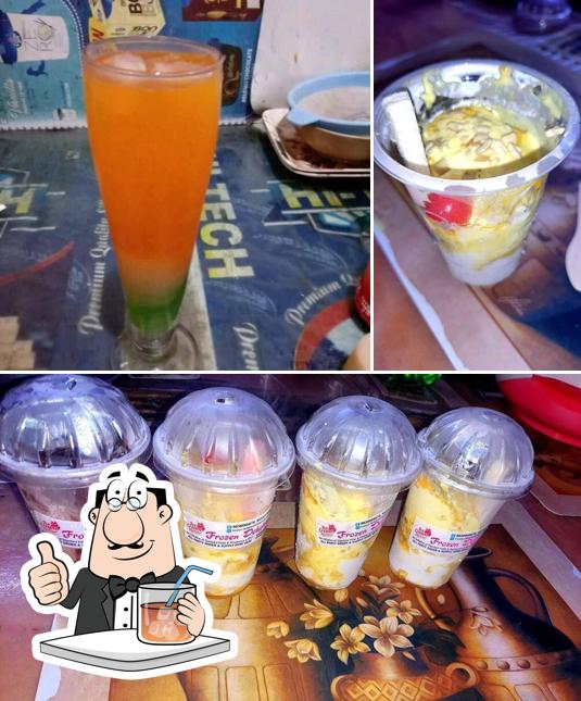 The restaurant's drink and food