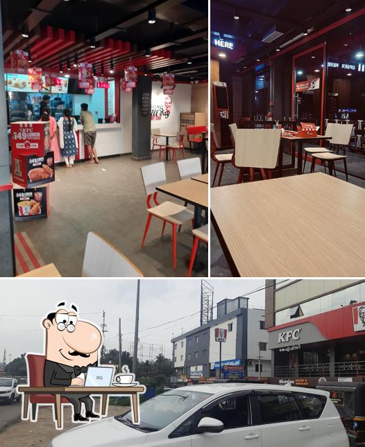 This is the image displaying interior and exterior at KFC junction