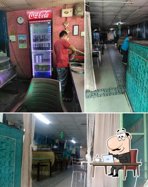 The interior of Royal Bawarchi Biriyani House