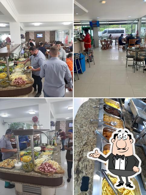 Sente em uma das mesas no Restaurante e Lanchonete Almerinda