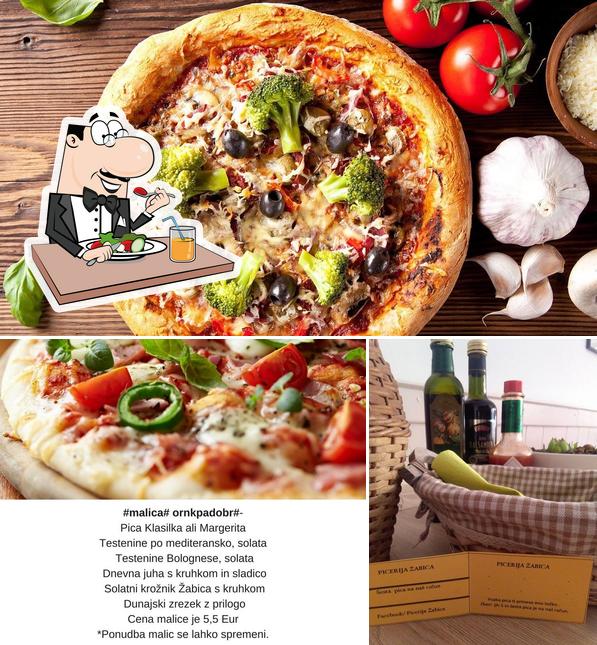 Questa è la immagine che raffigura la cibo e interni di Picerija Žabica Notranje Gorice