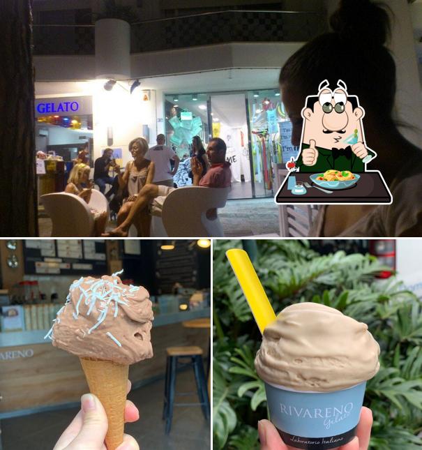 La foto di cibo e interni da Rivareno Gelato