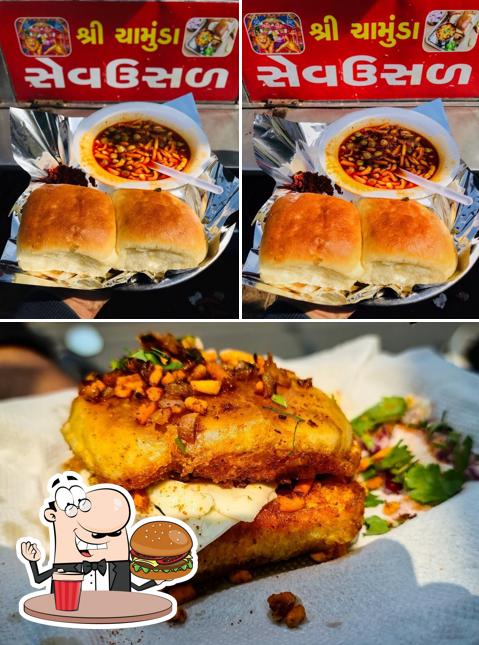 Try out a burger at Shree chamunda sevusad maninagar