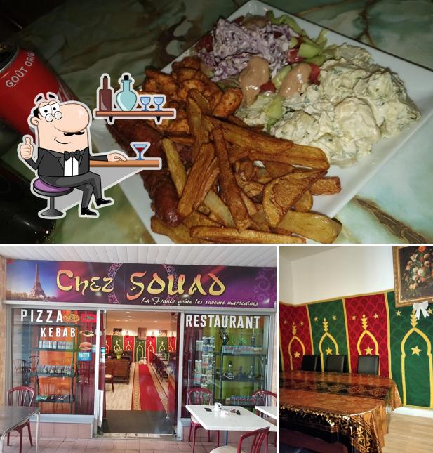 Voici l’image affichant la intérieur et frites sur Chez Souad