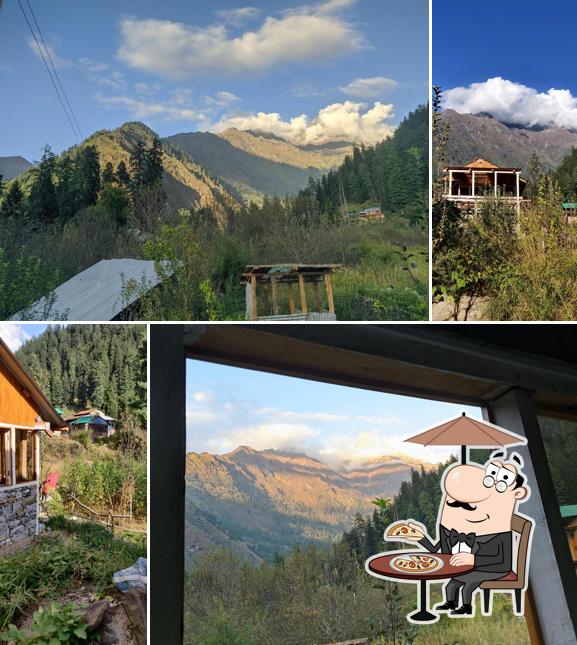 Check out how EGL - Eco Glamp Life " A shaped mountain view Cottage" Stays Bonfire Cafe trek looks outside