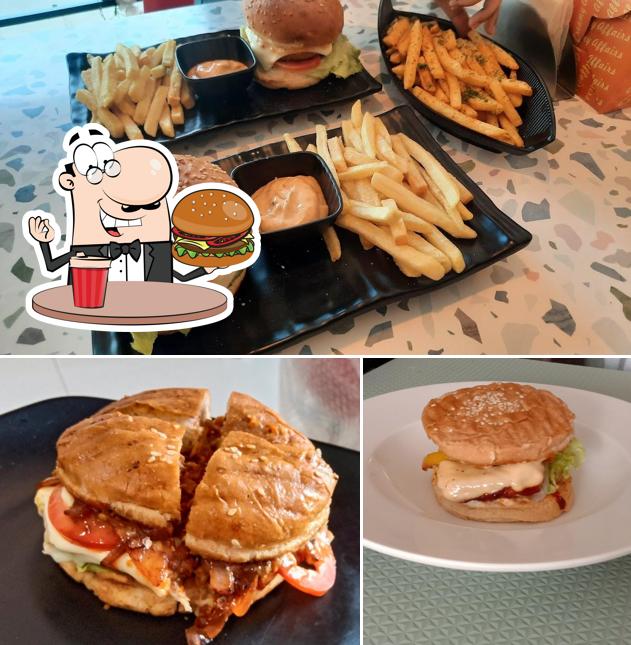 Get a burger at ArtBeat Cafe