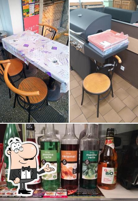 La intérieur et bière du restaurant
