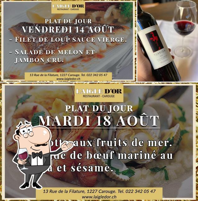 È gradevole prendersi un bicchiere di vino a l'Aigle d'Or