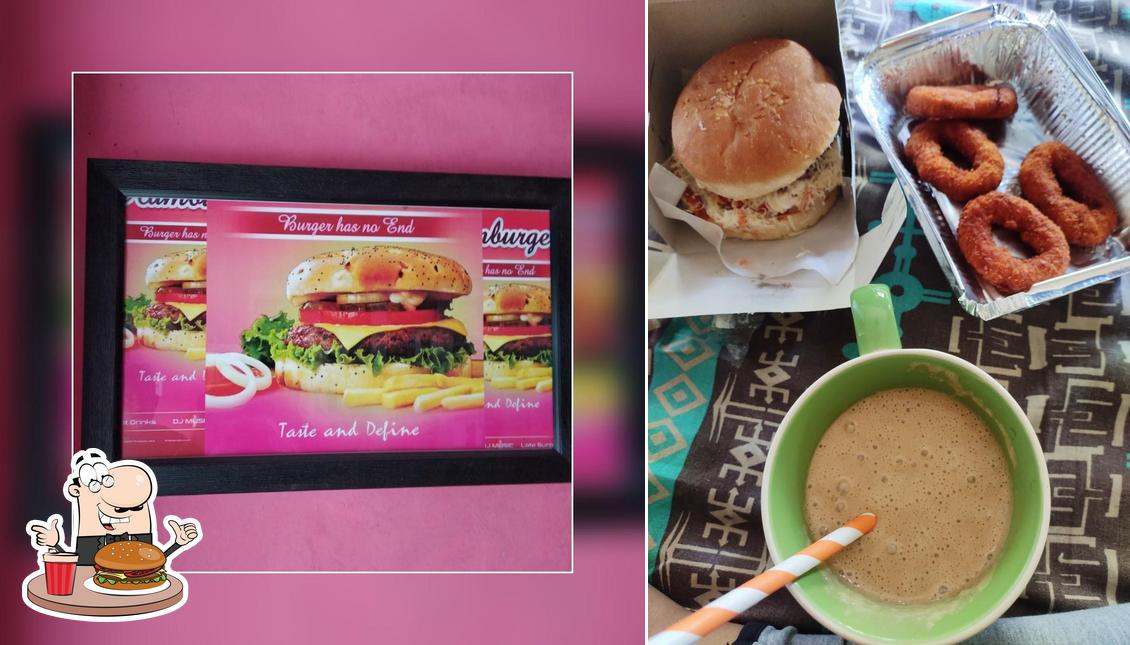 Order a burger at ViDnya Cafeteria