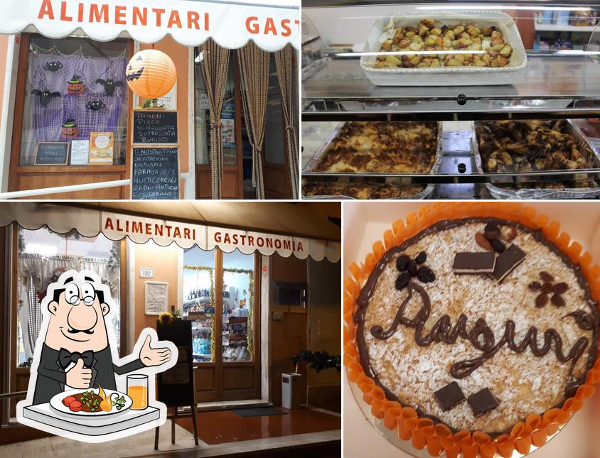La cibo e esterno del ristorante