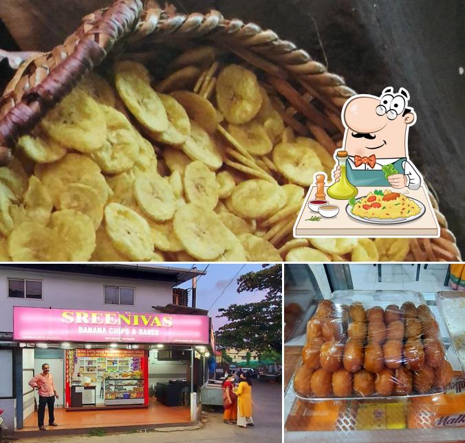 Food at Sreenivas banana chips